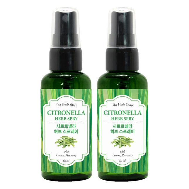 THE HERB SHOP  Citronella Herb Body Spray 60ml 2 Pack