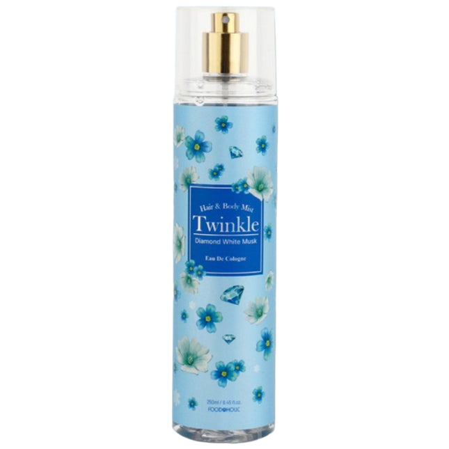 FOODAHOLIC  Twinkle Hair & Body Mist 250ml Clevera, 04 Twinkle Diamond White Musk