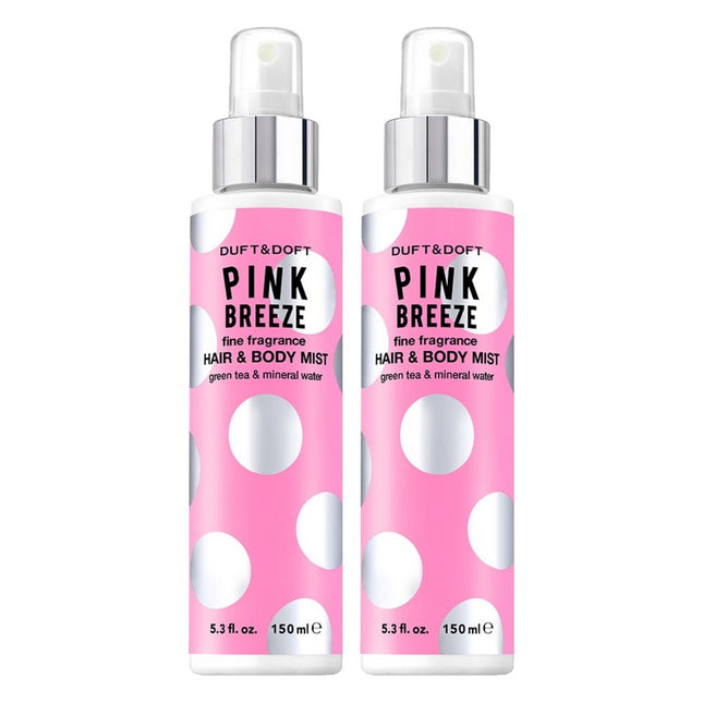 DOUFF&DOFF  Fine Fragrance Body Mist Pink Breeze 150ml, 2 Count