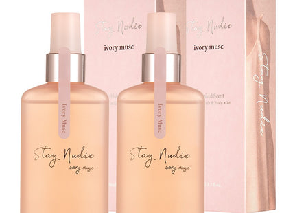 BODYHOLIC  Stay Nudy Hair & Body Mist Ivory Musk, 100ml, 2 Count