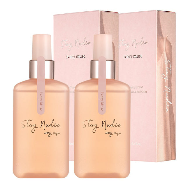 BODYHOLIC  Stay Nudy Hair & Body Mist Ivory Musk, 100ml, 2 Count