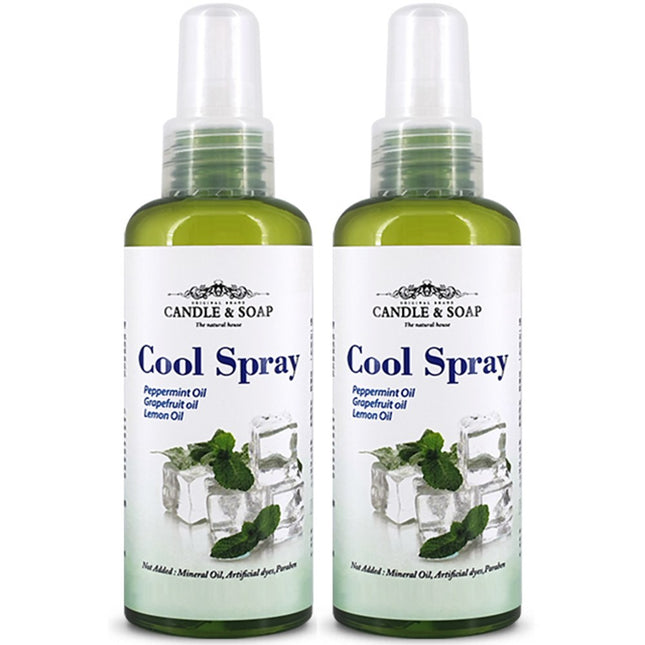 CANDLE & SOAP  Peppermint Aroma Cool Body Spray, 150ml, 2 Pack