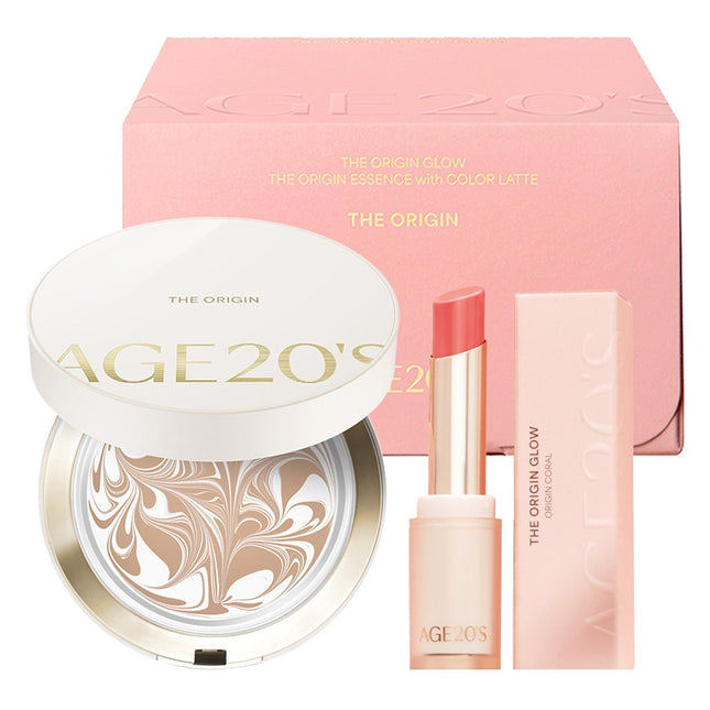 AGENTS TO WENICE AGE 20's ORIGIN ESSENCE PACT 21 WHITE LATTE + LIP BALM SET, 1 Count