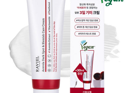 RAVIEL  Acerola Spot & Blemish Care Wrinkle Whitening Cream, 80ml, 1 count