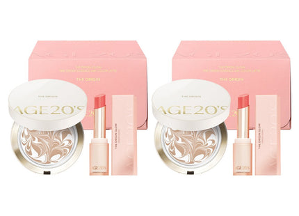 AGE 20'S The Origin Essence Pact 21 White Latte + Lip Balm Set, 2 Items