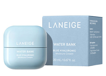 LANEIGE  Water Bank Blue Hyaluronic Moisturizing Cream, 20ml, 1 Count