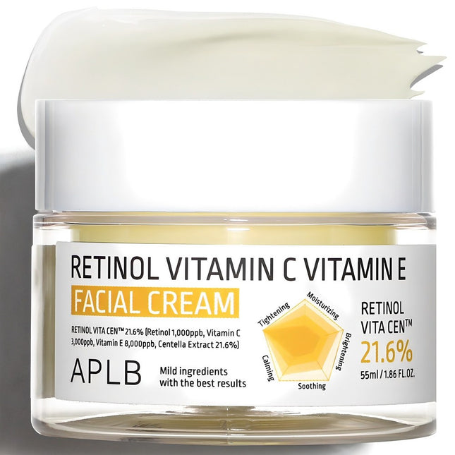 APLB  Retinol Vitamin C Vitamin E Facial Cream, 55ml, 1 Count