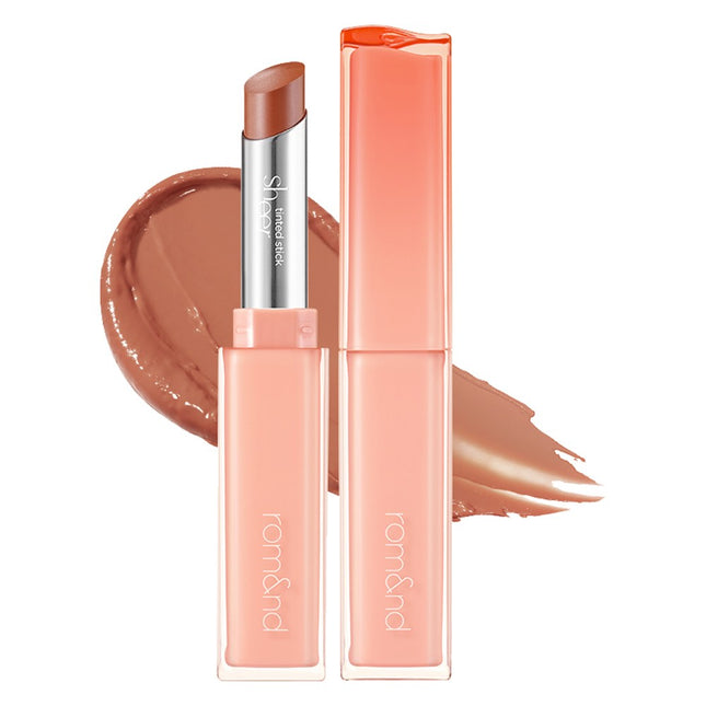 ROM&ND  SHEER TINTED STICK LIP TINT, 01 BARE PUMPKIN, 2g, 1 ea