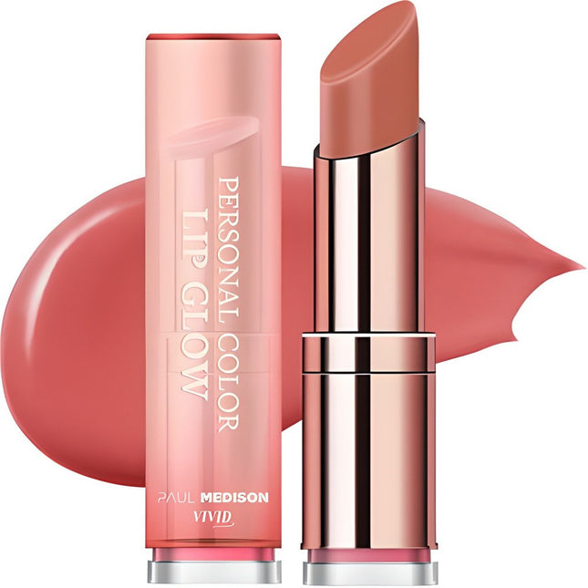 POLMEDISON  Vivid Personal Color Lip Glow Rose Woody 3g 1 pack