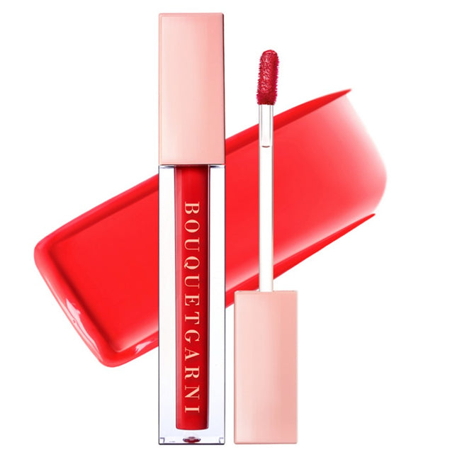 BOUQUET GARNI  Glam Dew Lip Tint, 03 Attention Red, 3.5g, 1 Count