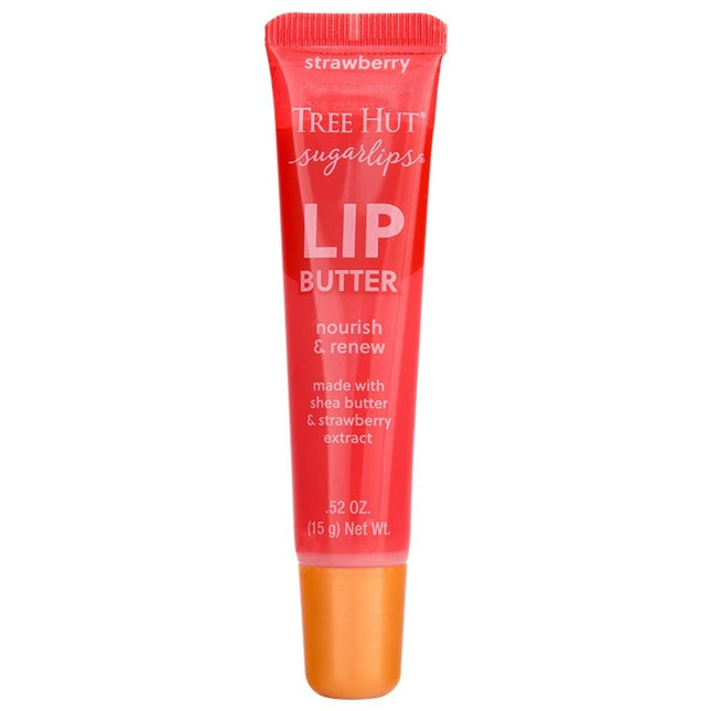TREE HUT  Sugar Lips Lip Butter, Strawberry, 15g, 1 Count