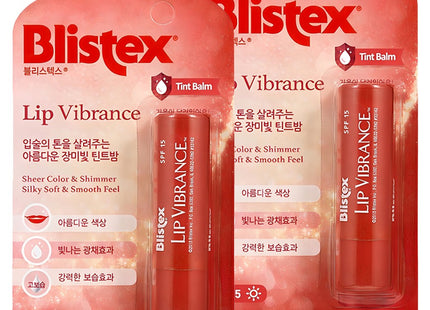 BLISTEX  Lip Vibrance Lip Balm, Rose Red, 3.69g, 2 Count