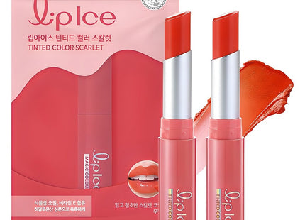 NONE  Lip Ice Tinted Color Lip Balm Scarlet 2g 2-Pack