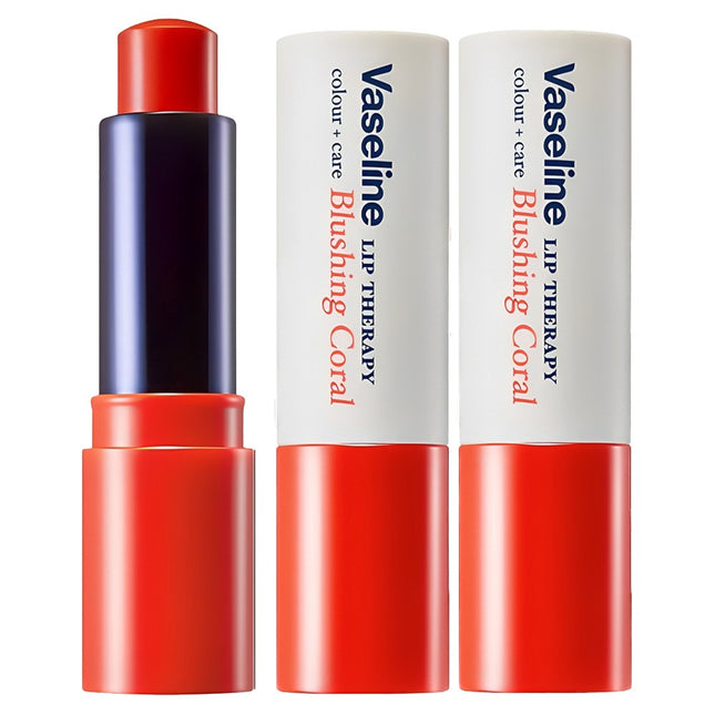 VASELINE  Lip Therapy Color & Care Lip Balm, Blushing Coral, 4.2g, 2 Pack