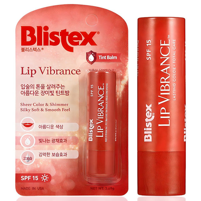 BLISTEX  Lip Vibrance Lip Balm Rose Red 3.69g 1 Count
