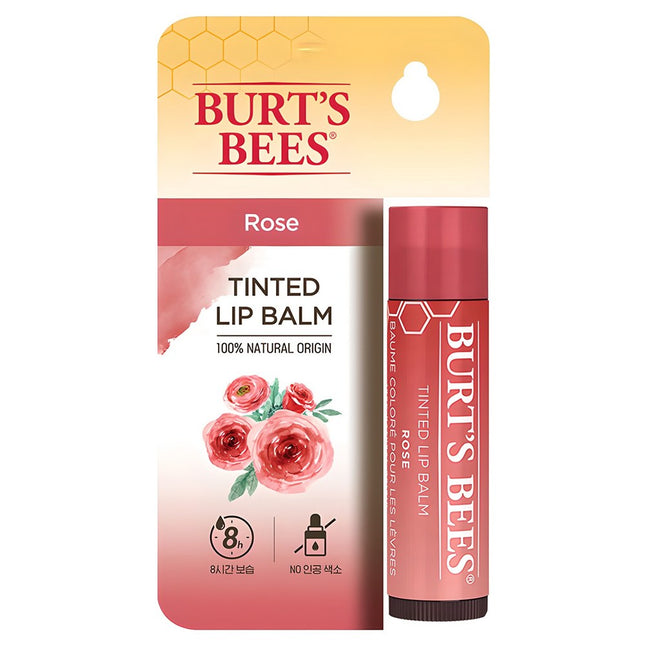BURT'S BEES  Tinted Lip Balm, Rose, 4.25g, 1 Count