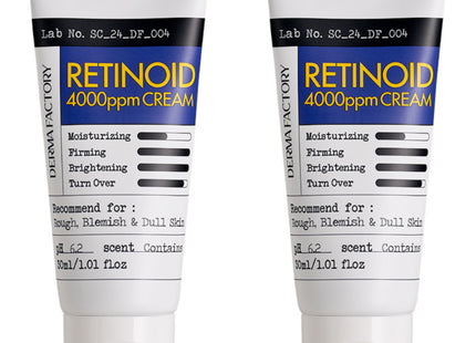 THE DERMA FACTORY  Retinoid 4000ppm Cream 30ml 2 Pack