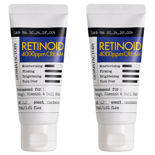 THE DERMA FACTORY  Retinoid 4000ppm Cream 30ml 2 Pack