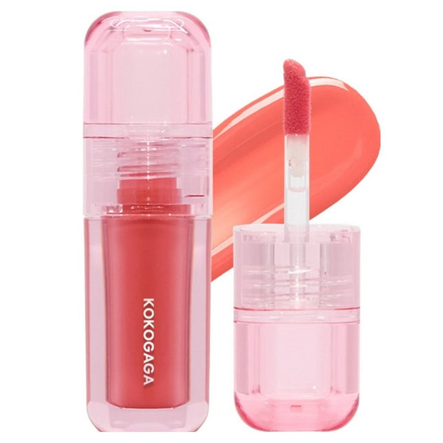 COCOGAGA  Nyan Jelly Glow Lip Tint, Apricot Jelly, 1 Count