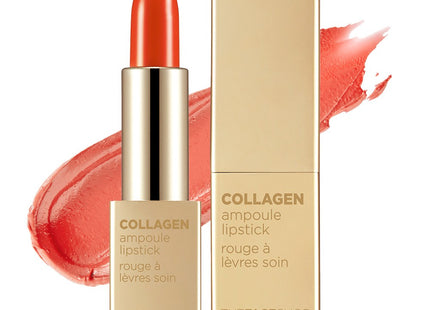 THE FACE SHOP The Face Shop Collagen Ampoule Lipstick, 10 Orange Blast, 3.5g, 1 Count