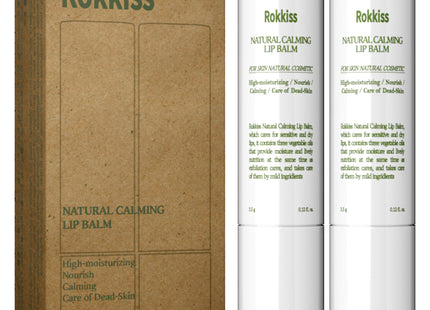 ROCKY'S  Natural Calming Lip Balm 3.5g, Uncolored, 2 Pack