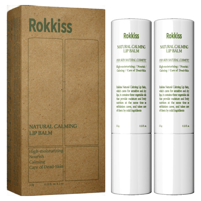 ROCKY'S  Natural Calming Lip Balm 3.5g, Uncolored, 2 Pack