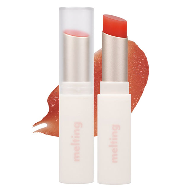 MERZY  GLOSSY MELTING TINTED COLOR LIP BALM, GL2 TANGERINE WISH, 4g, 1 Count
