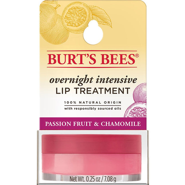 BURT'S BEES  Overnight Intensive Lip Treatment, Passionfruit & Chamomile, 7.08g, 1 Each