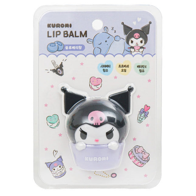SANRIO CHARACTERS  Moist Lip Care Fruity Flavor Lip Balm, Kuromi (Blueberry), 8g, 1 pc