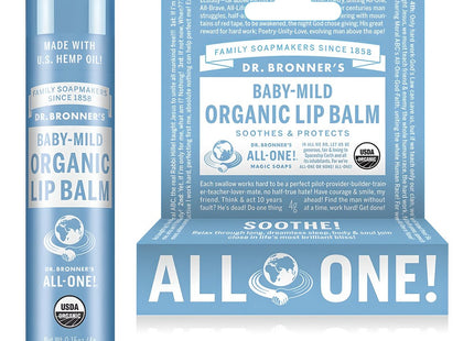 DR. BRONNER'S  Organic Lip Balm Baby Mild 4g 1 Pack