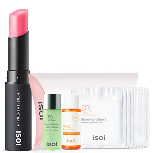 ISOI  Lip Treatment Balm + 6 Kinds Trial Kit, Baby Pink, 5g, 1 count