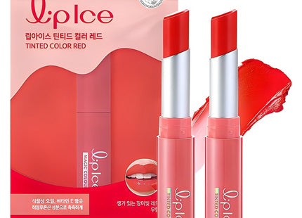 MENTHOLATUM  Lip Ice Tinted Color Lip Balm, Red, 2g, 2 Count