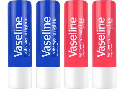 VASELINE  Lip Therapy Original Rosy Lip Balm Duo Set, Original, Rosy, 4.8g, 1 Pack