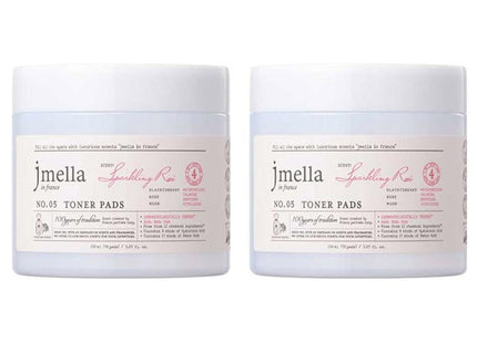 JMELLA IN FRANCE Sparkling Rosé Toner Pad 150ml, 70 Counts, Set of 2