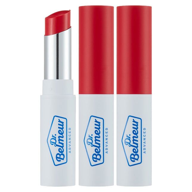THE FACE SHOP Dr.Belmeur Cica Touch Color Lip Balm, Red, 5.5g, 2 Pack