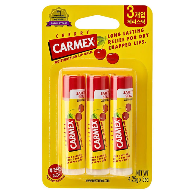CARMEX  Moisturizing Lip Balm Stick 3pk Cherry 12.75g 1 Pack