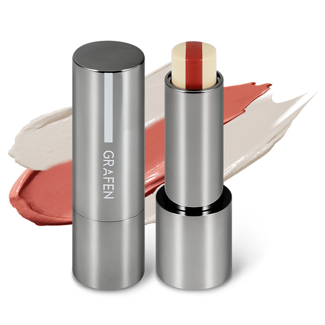 GRAPHE  MEN'S TRIPLE NAKED LIP BALM, RED BROWN, 1PC