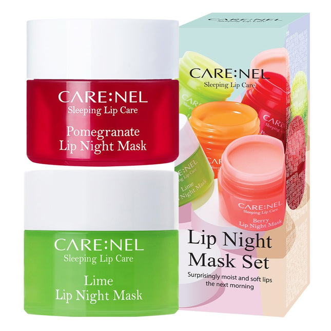 CARE:NEL Lip Night Mask Lime 5g + Pomegranate 5g, 1 Pack