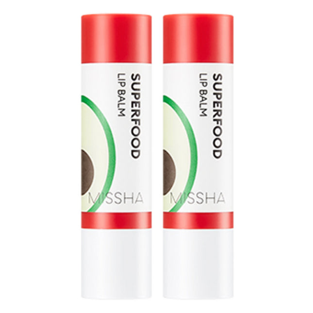 MISSHA  Superfood Avocado Hydrating Lip Balm 3.2g 2 Count