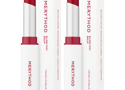 MERYTHOD  Bling Chu Balm Lip Balm, 05 Cherry Wave, 3.3g, 2 Count