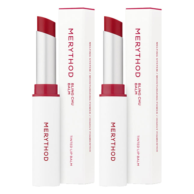 MERYTHOD  Bling Chu Balm Lip Balm, 05 Cherry Wave, 3.3g, 2 Count