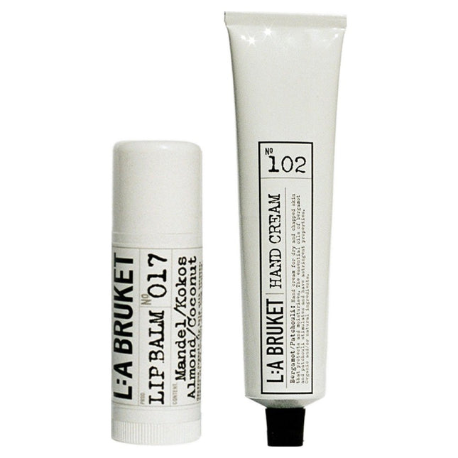 LABOURQUETTE  Lip Balm Almond Coconut 14g + LAB Hand Cream Bergamot Patchouli 70ml, 1 Set