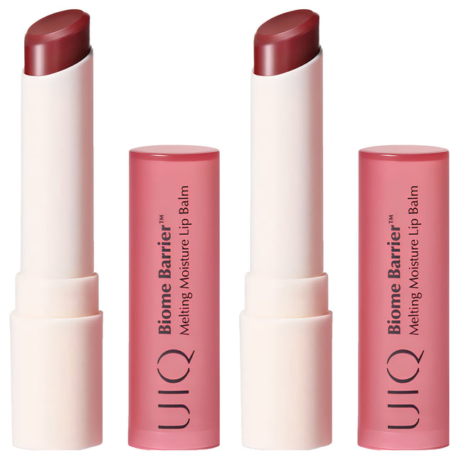 UIQUE  BIOME BARRIER MELTING MOISTURE LIP BALM, MAUVE ROSE, 3.2g, 2 Count