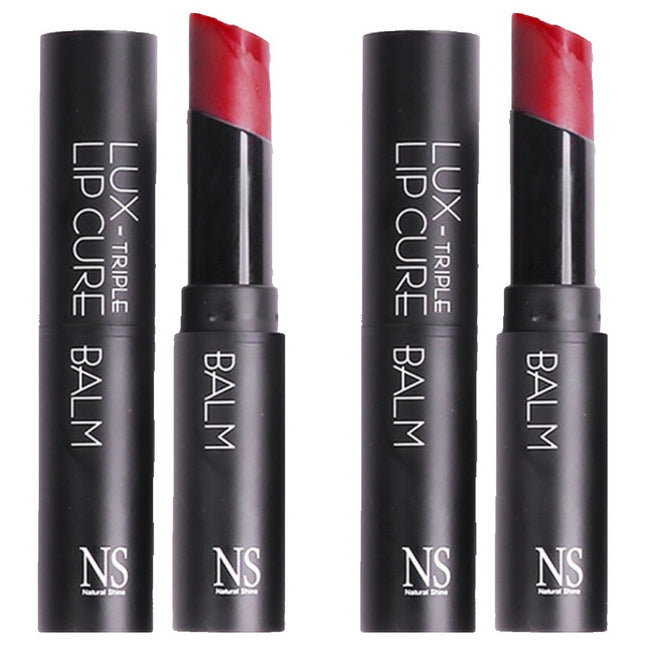 NATURAL SHINE  Lux Triple Lip Cure Balm The Man, 01 Natural, Set of 2