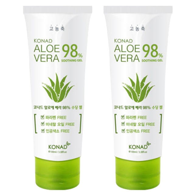 CONRAD Iroze Probe Aloe Vera 98% Soothing Gel, 100ml, 2 Pack
