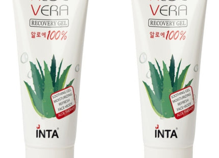 INTA  100% Aloe Vera Recovery Gel, 120ml, 2 Count