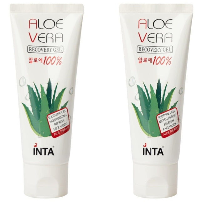 INTA  100% Aloe Vera Recovery Gel, 120ml, 2 Count