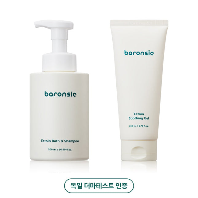 BARONCINI  Ectoin Soothing Gel 200ml +  Ectoin Bath & Shampoo 500ml, 1 Set