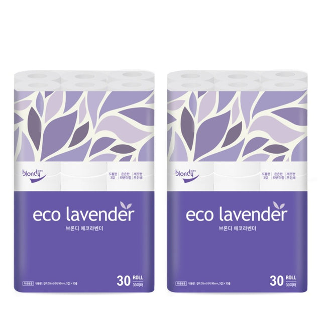 BLONDY Eco Lavender 3-Ply Flushable Premium Toilet Paper