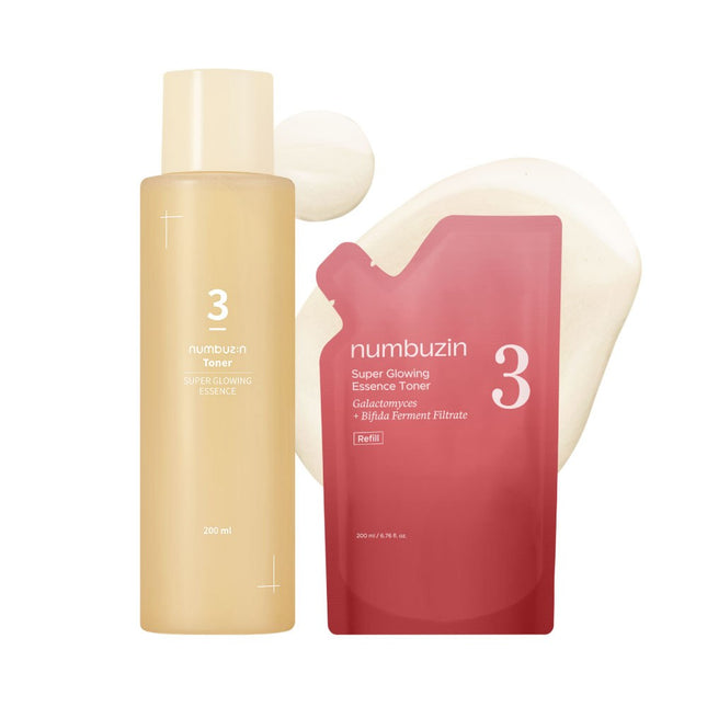 NUMBUZIN  No.3 Radiance Boosting Toner 200ml + Refill 200ml Set, 1 Set